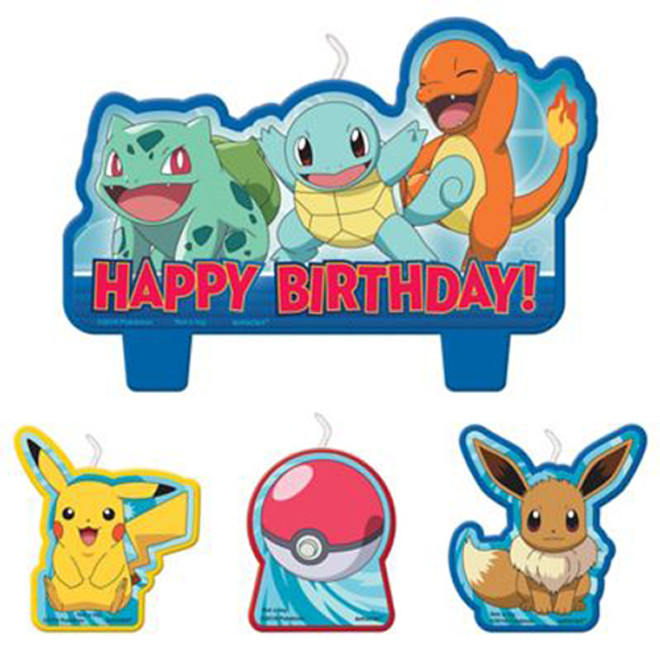 Pokemon Birthday Character Candle Set