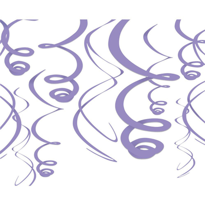 Purple Swirl Decorations