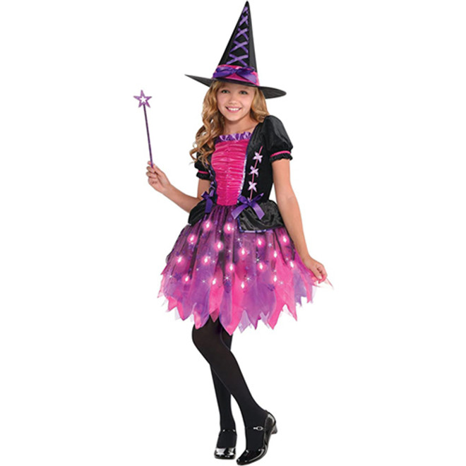 Light-Up Sparkle Witch Costume, 3-4 Years Toddlers