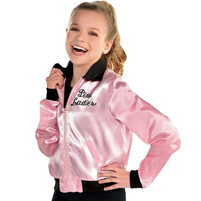 Girls Grease Pink Ladies Jacket - Medium