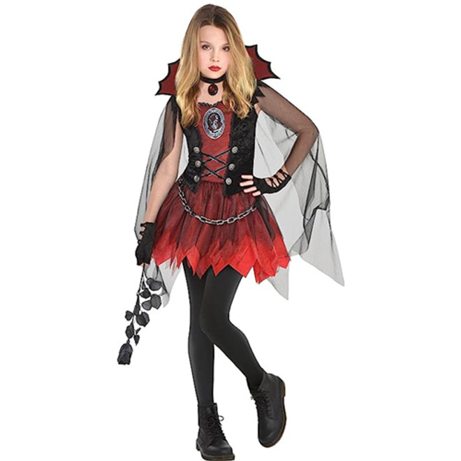 Girls Dark Vampire Costume - Large