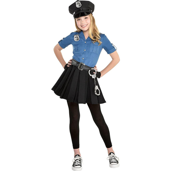 Girl Police Officer Cutie Cop Costume - Small