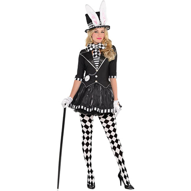 Girls Dark Mad Hatter Costume - Medium