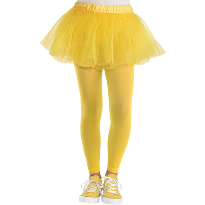 Child Costume Footless Tights - Yellow