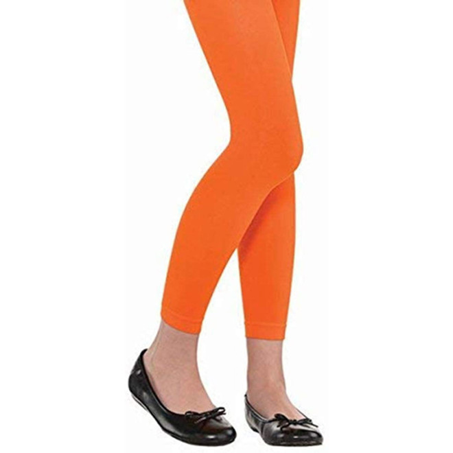Child Costume Footless Tights - Orange