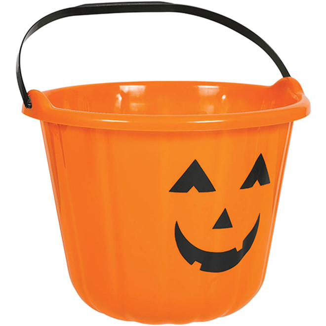 Orange Pumpkin Plastic Pail