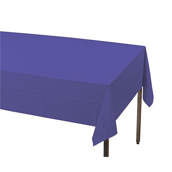 New Purple Plastic Tablecover, 54" x 108"