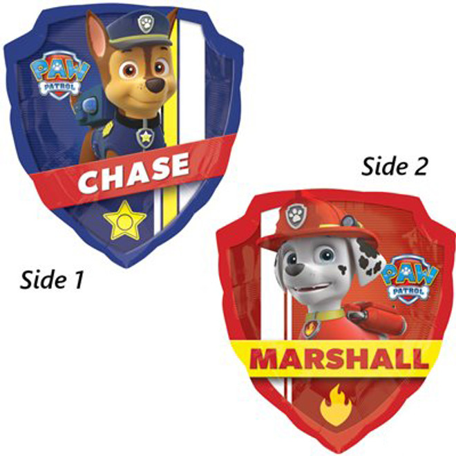 27" Paw Patrol Chase & Marshall Supershape Foil Balloon