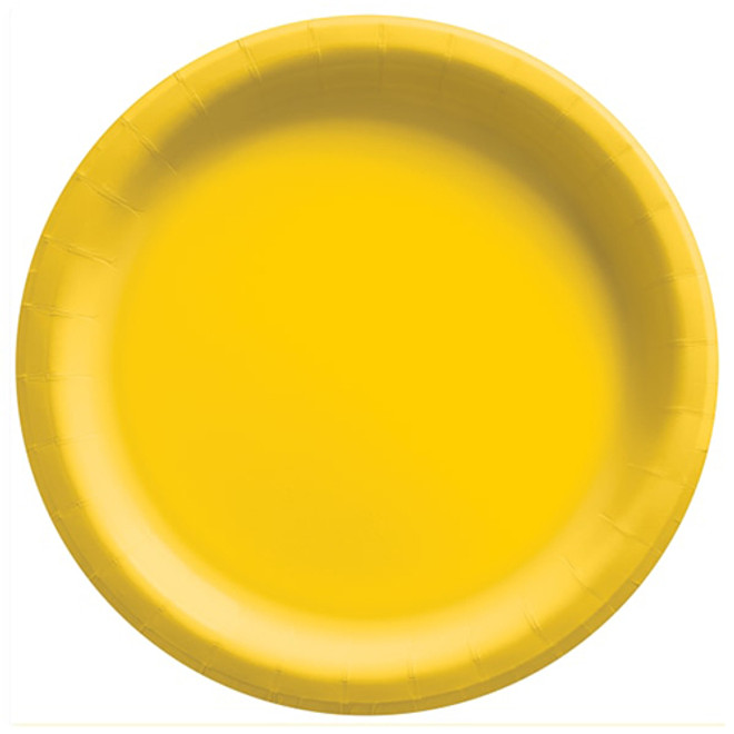 10" Yellow Sunshine Round Paper Plates