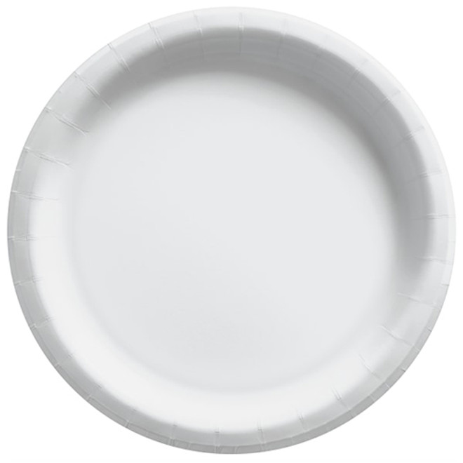 10" Frosty White Round Paper Plates
