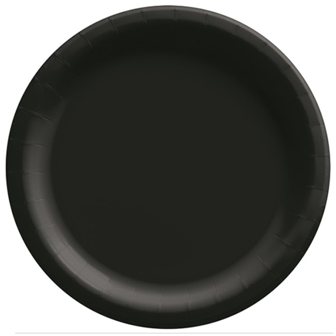 10" Jet Black Round Paper Plates