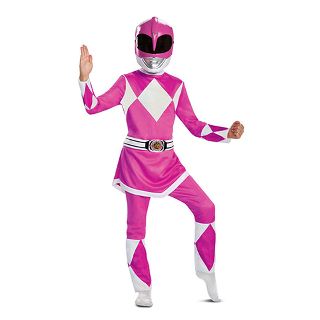 Mighty Morphin Pink Power Ranger Girls Deluxe Costume - Small