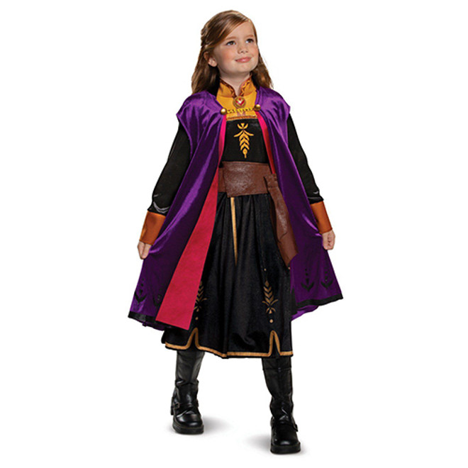 Frozen 2 Anna Deluxe Girls Fancy Dress Costume - Small