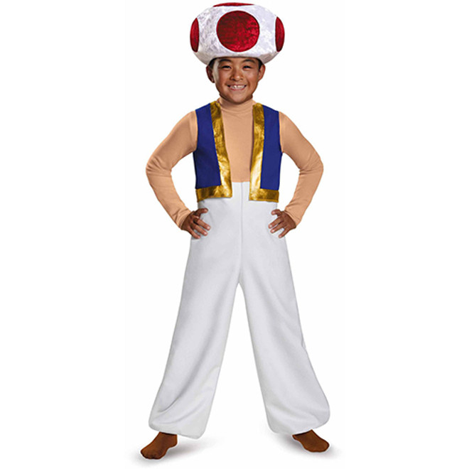 Super Mario Brothers Toad Boys Deluxe Halloween Costume - Medium