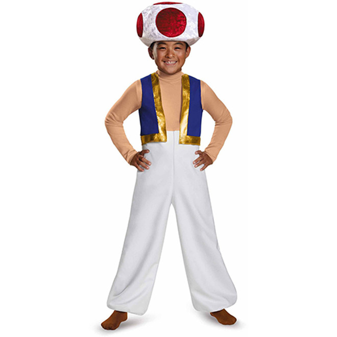 Super Mario Brothers Toad Boys Deluxe Halloween Costume - Small