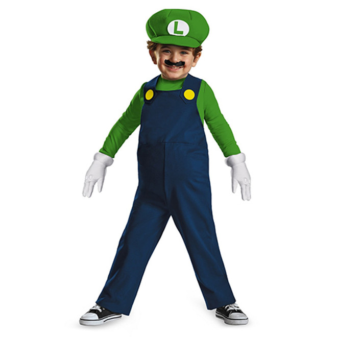 Super Mario Brothers Luigi Costume, Toddlers 3 - 4 Years