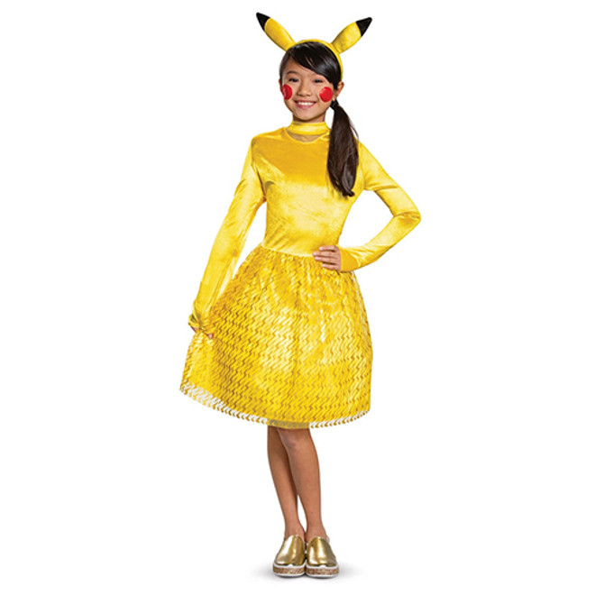 Pokemon Pikachu Classic Girl's Costume Dress - Small