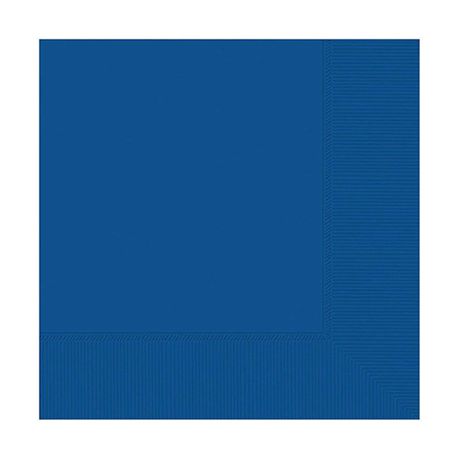 Royal Blue 2-Ply Paper Beverage Napkins