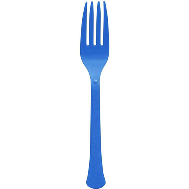 Bright Royal Blue Heavy Weight Plastic Forks