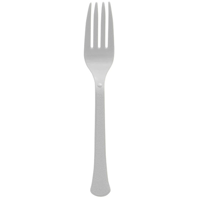 Silver Premium Heavy Weight Plastic Forks