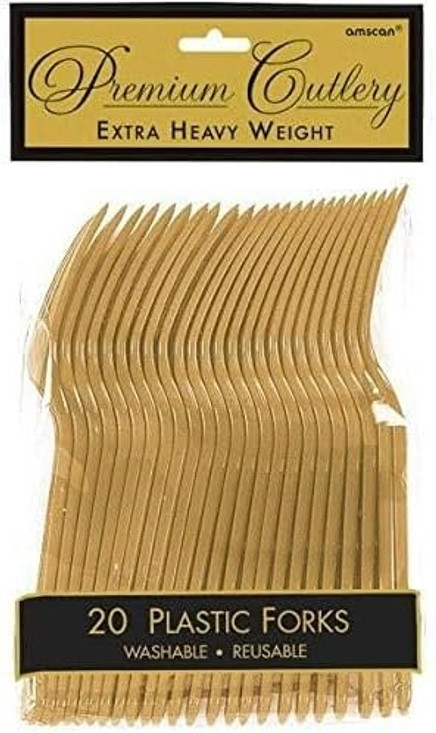 Gold Heavy Weight Plastic Forks