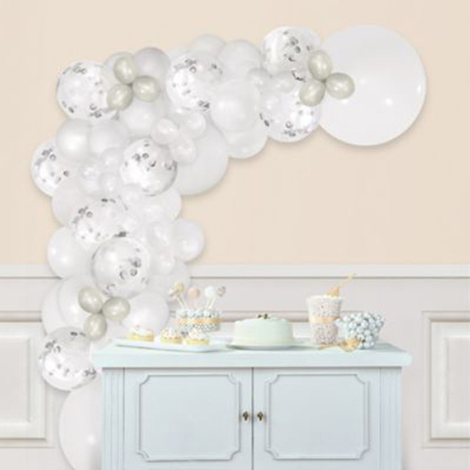 White Balloon Garland Kit