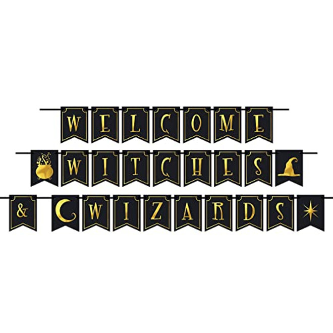 Welcome Witches & Wizards Halloween Banner