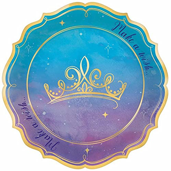 Disney Princess Once Upon a Time Metallic Paper Plates