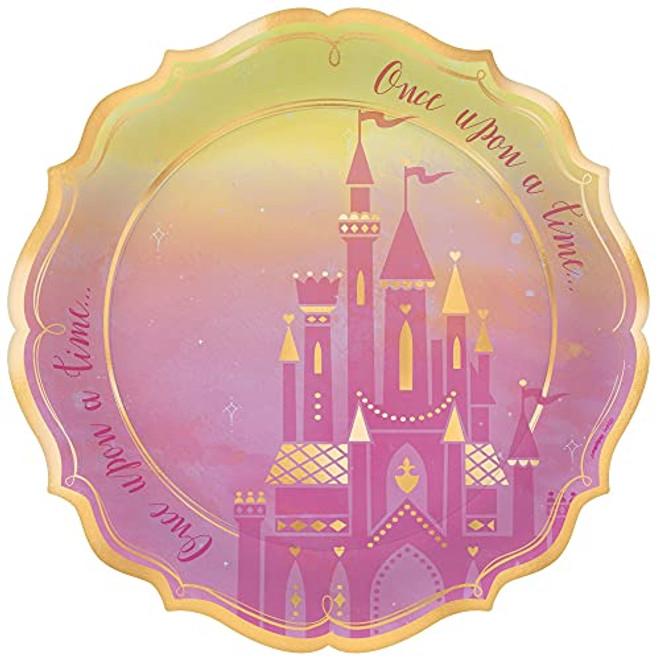 Disney Princess Castle Shaped Metallic Plates