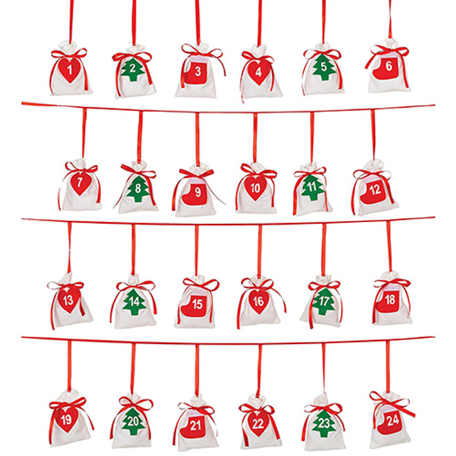 Advent Pouch Calendar Garland