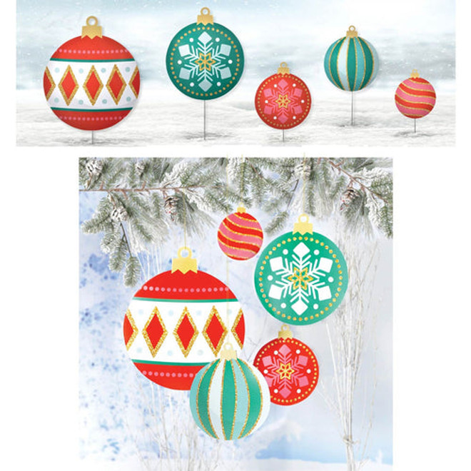 Holiday Ornament Lawn Signs