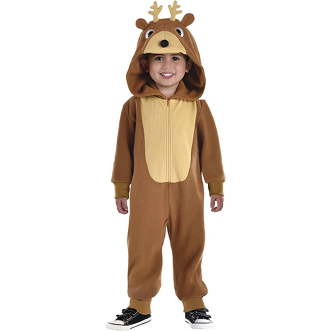 Toddler Brown Reindeer Zipster