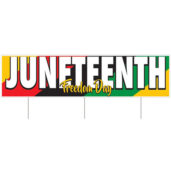 Jumbo Juneteenth Plastic Yard Sign