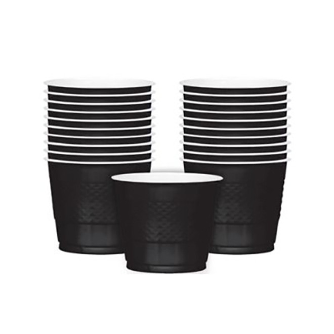 Black Plastic Cups