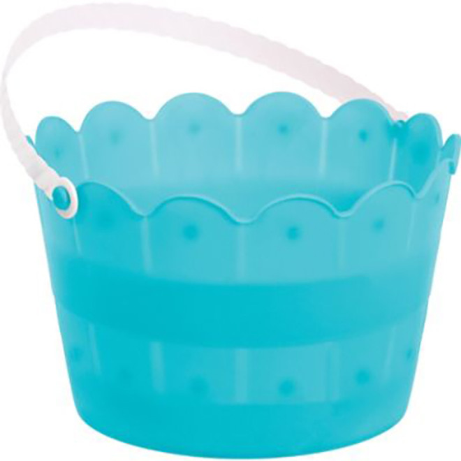 Easter Caribbean Blue Scalloped Bucket