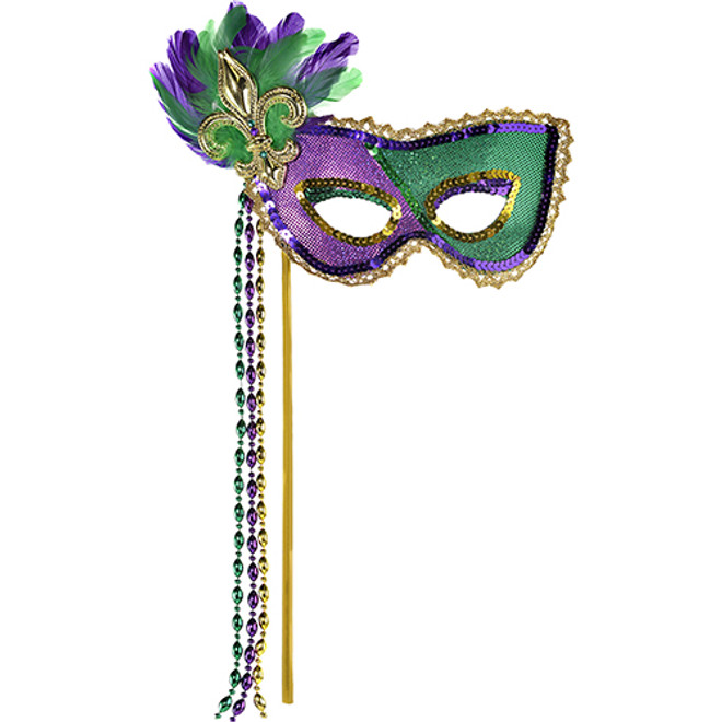 Mardi Gras Mask on a Stick