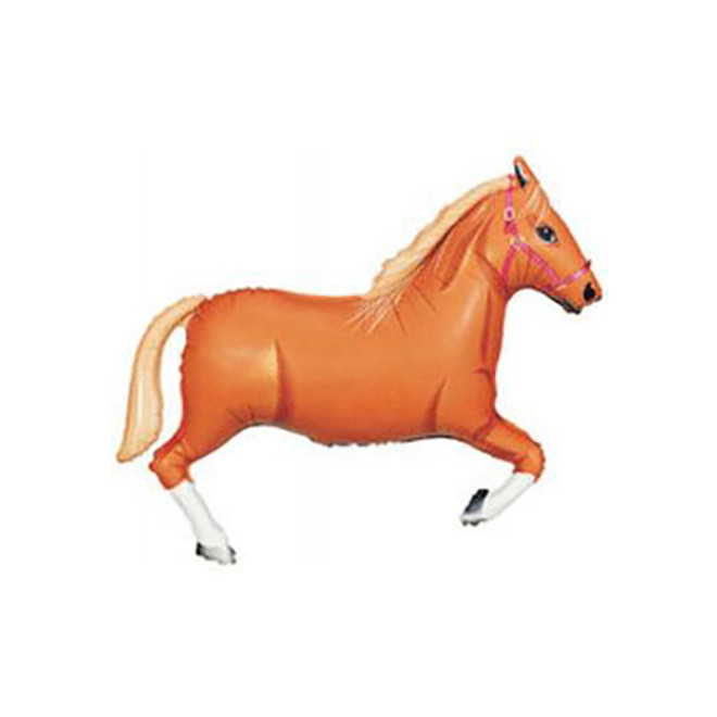 43" Tan Horse Shaped Jumbo Foil Balloon