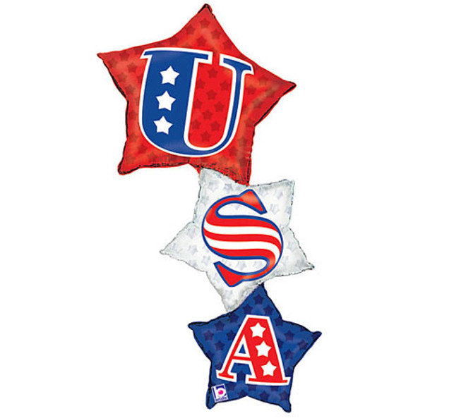 50-Inch Usa Star Stacker Shaped Balloon