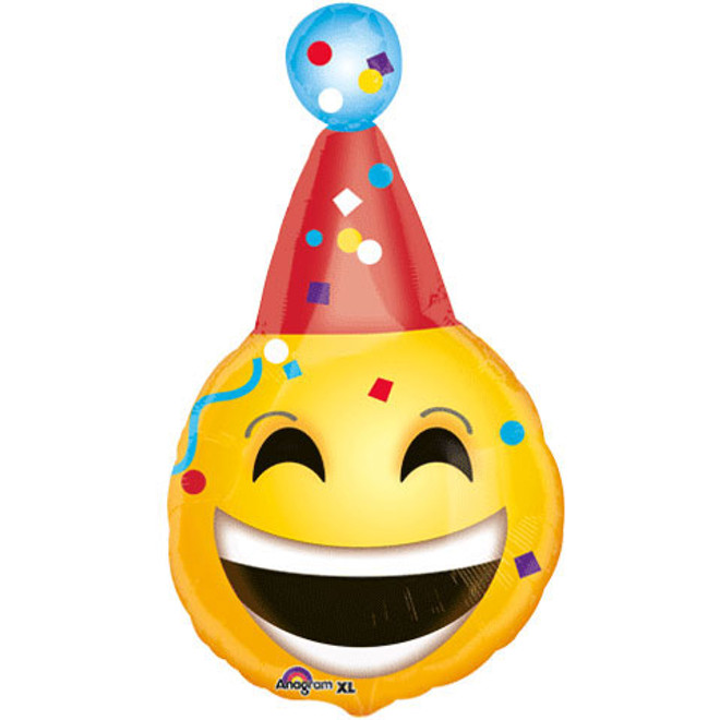 Smiley Birthday Junior Shape Foil Balloon