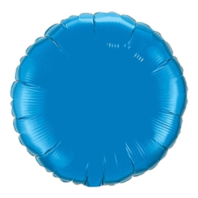 18" Metallic Sapphire Blue Round Flat Metallic Foil Balloon
