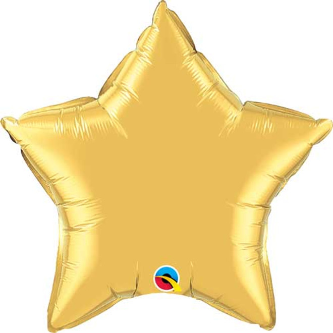 20" Metallic Gold Star Shaped Flat Foil Balloon