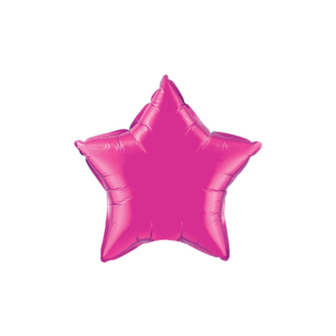 20" Magenta Star Shaped Flat Foil Balloon