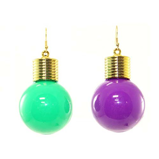 Mardi Gras Flashin Fashion Earrings