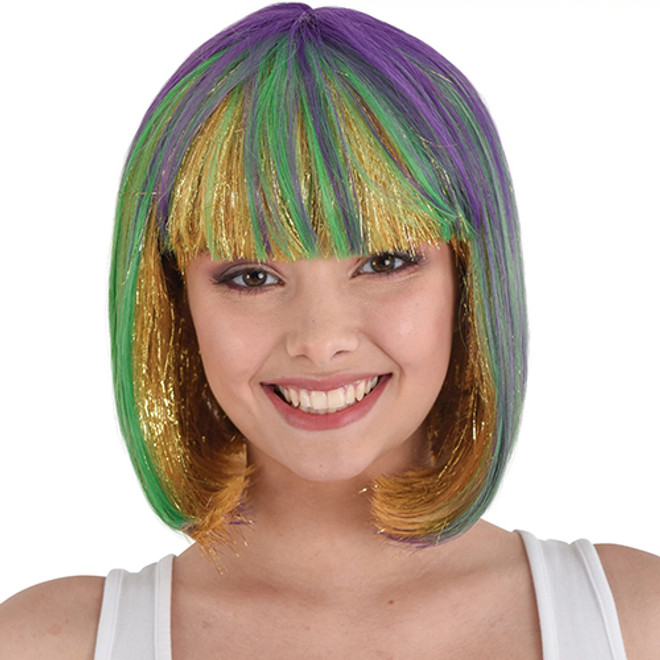 Mardi Gras Long Bob Wig