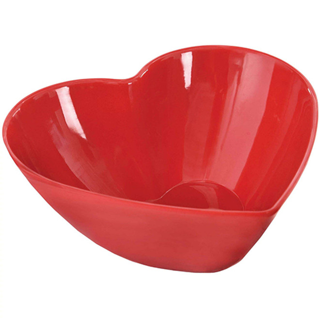 7" Red Heart Shaped Bowl