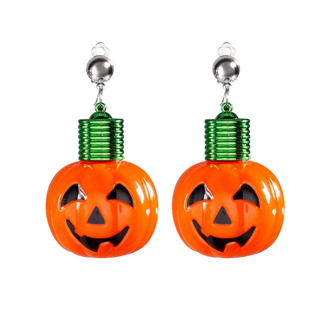 Jumbo Lighted Pumpkin Earrings