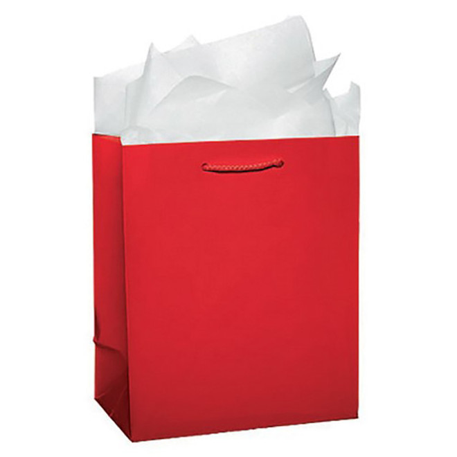 Apple Red Glossy Paper Gift Bag - Xlarge