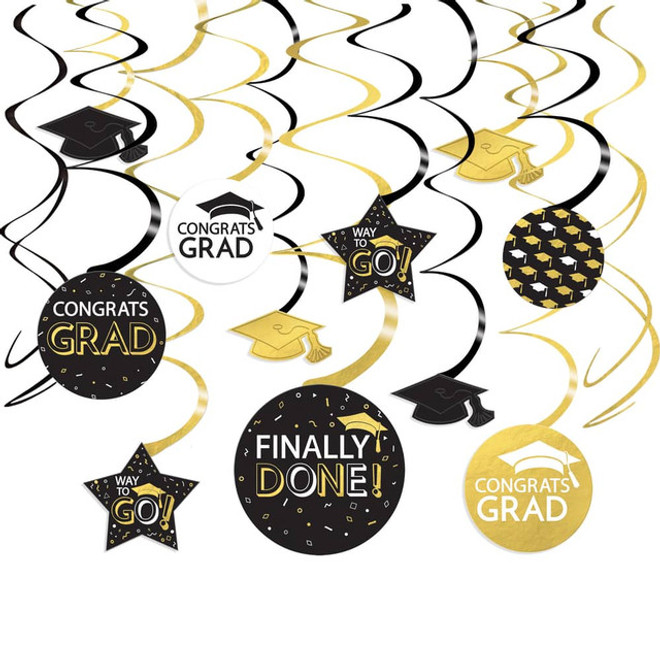 Graduation Spiral Decoration Kit with Cutouts