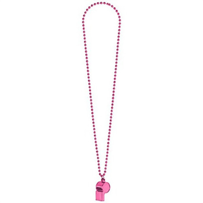 36" Pink Necklace with Whistle