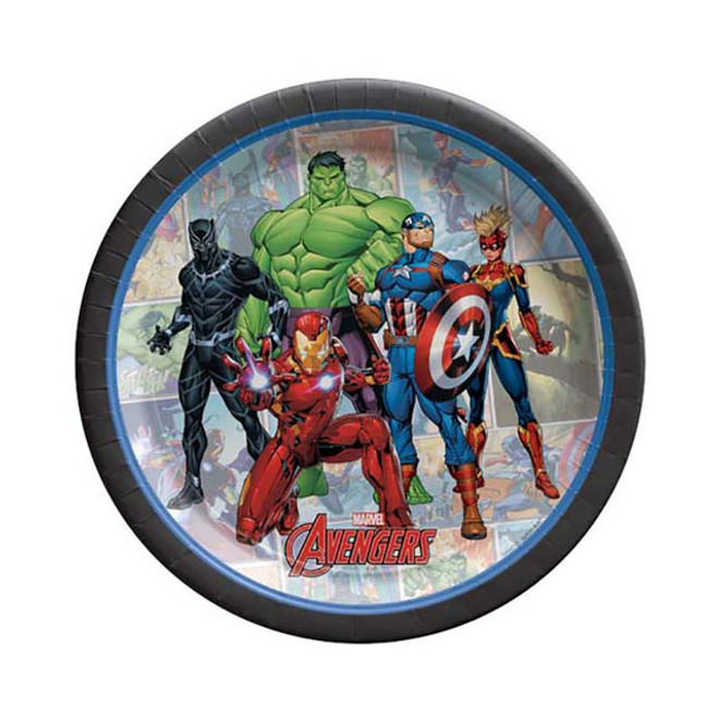 7" Avengers Powers Unite Small Paper Plates